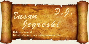 Dušan Jegreški vizit kartica